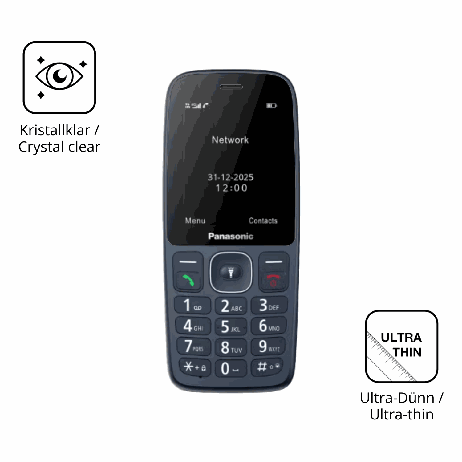 Dünne und klare Folie passend zugeschnitten für Panasonic KX-TF400
