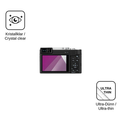 4x Schutzfolie klar für Panasonic Lumix DC-TZ96 Display-Schutzfolie