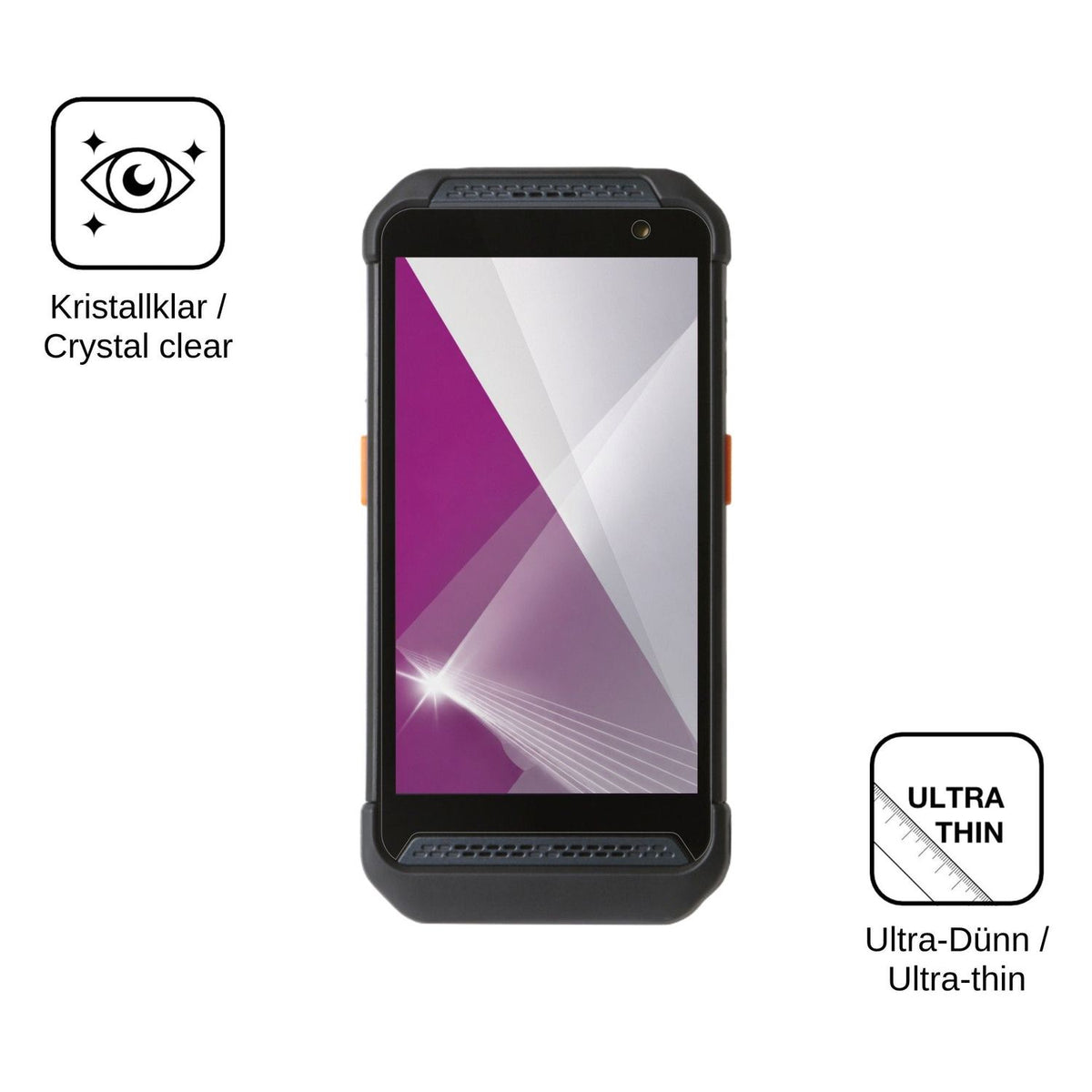 4x Schutzfolie klar für Point Mobile PM86 Display-Schutzfolie