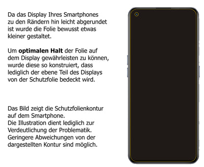 Dünne und klare Folie passend zugeschnitten für Realme X7 Max 5G