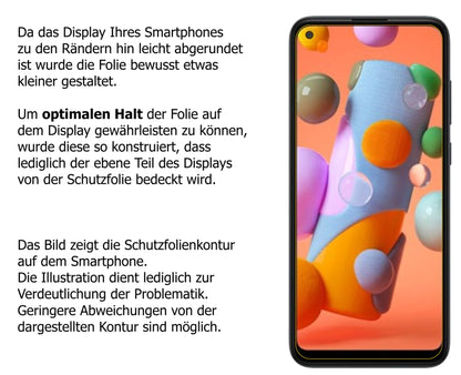 Privatsphäre-Schutz durch Sichtschutz-Folie passend zugeschnitten für Samsung Galaxy A12