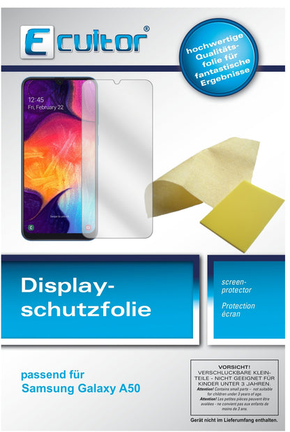 Dünne und klare Folie passend zugeschnitten für Samsung Galaxy A50