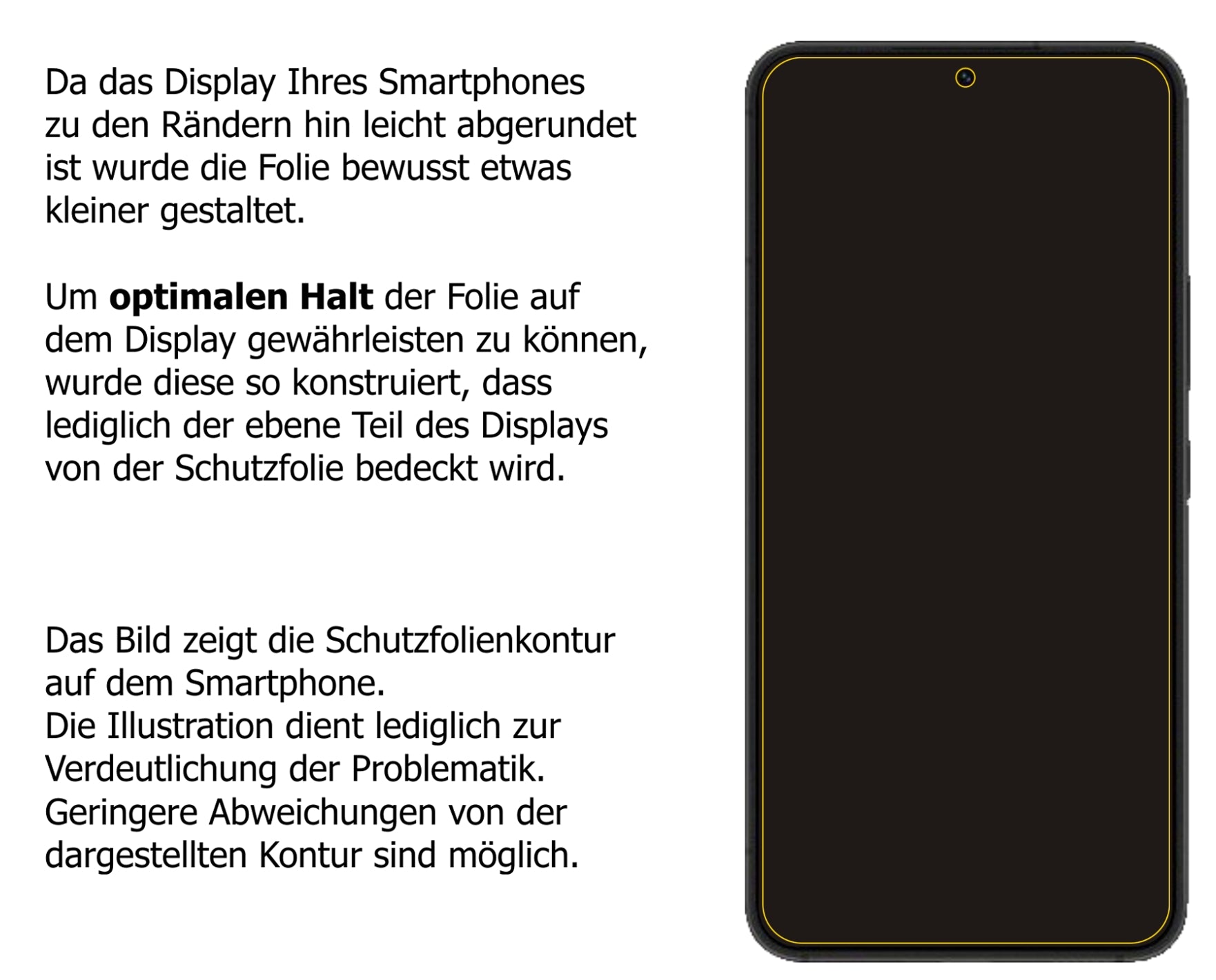 Dünne und klare Folie passend zugeschnitten für Samsung Galaxy S22