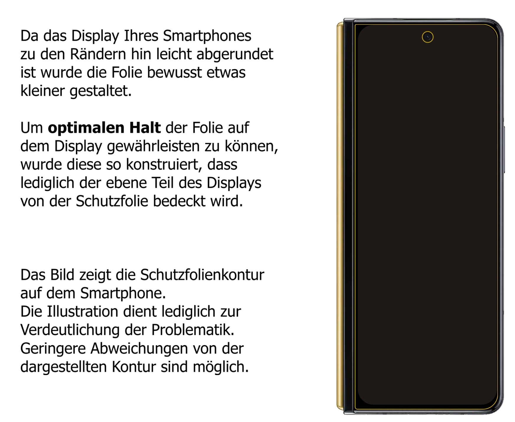 Dünne und klare Folie passend zugeschnitten für Samsung Galaxy W22