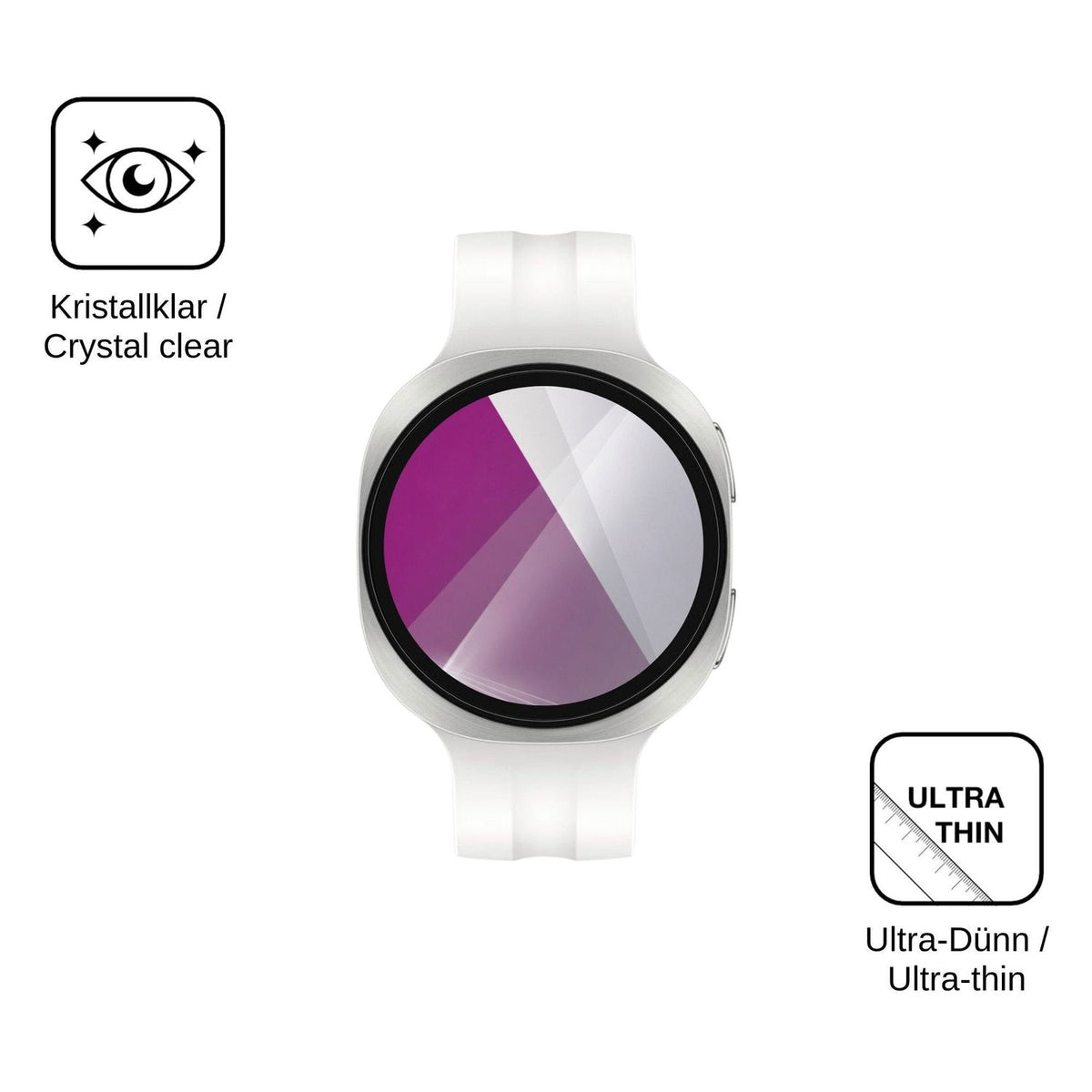6x Schutzfolie klar für Samsung Galaxy Watch 9 40mm Display-Schutzfolie