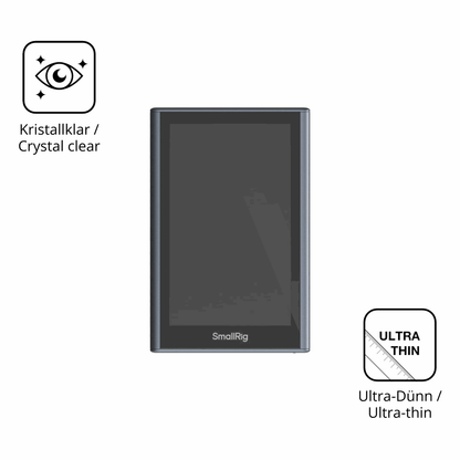 Dünne und klare Folie passend zugeschnitten für SmallRig Wireless Monitor 4850B