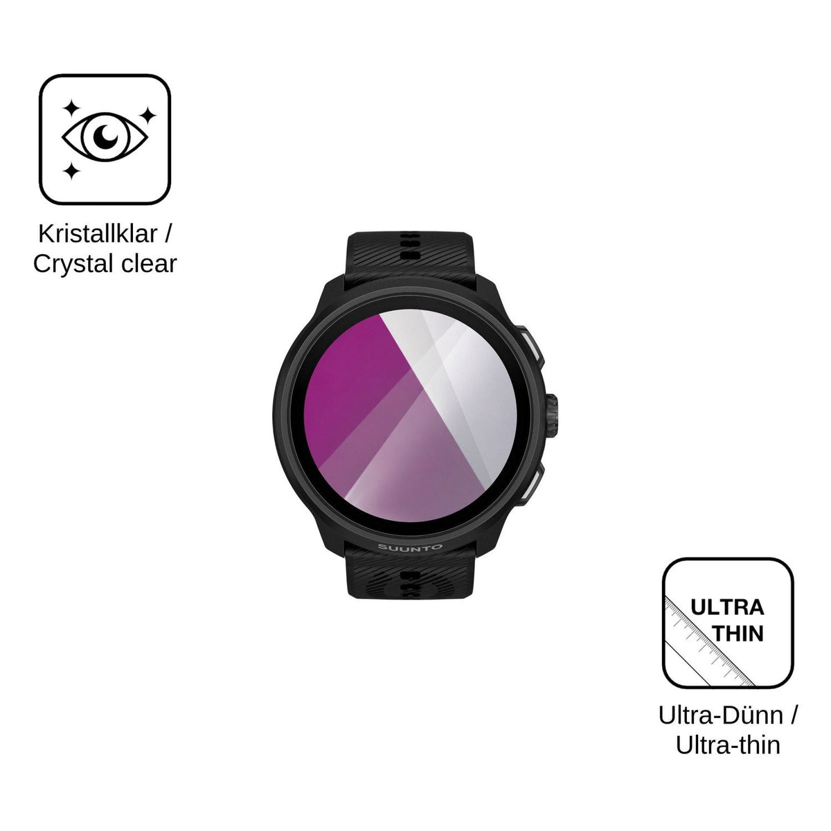6x Schutzfolie klar für Suunto Run 2 Display-Schutzfolie