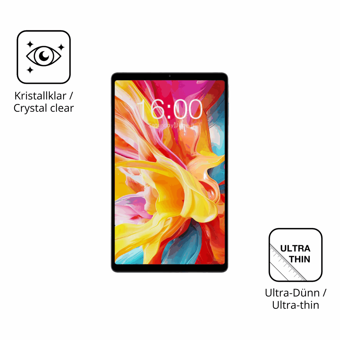 D�nne und klare Folie passend zugeschnitten f�r Teclast T50 Mini