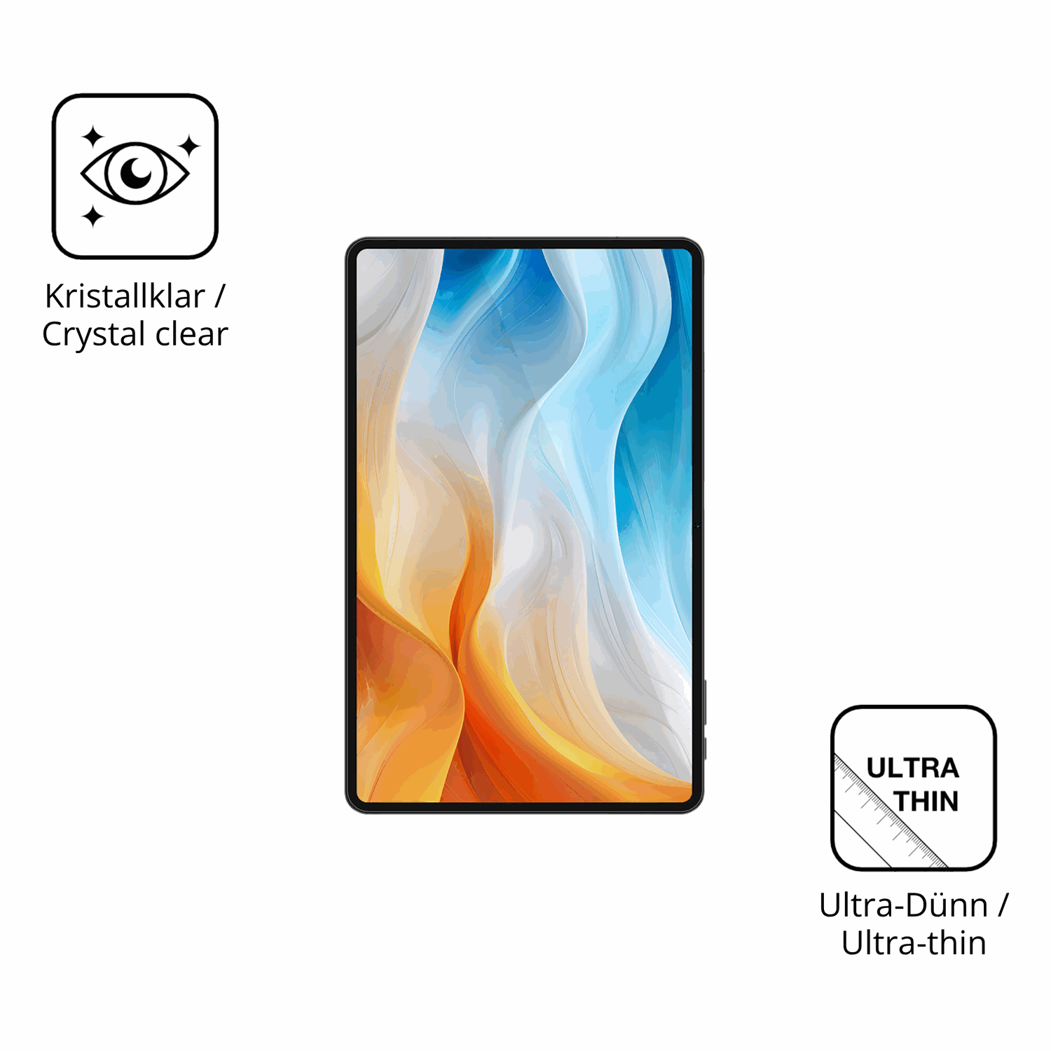 D�nne und klare Folie passend zugeschnitten f�r Teclast T60 Pro