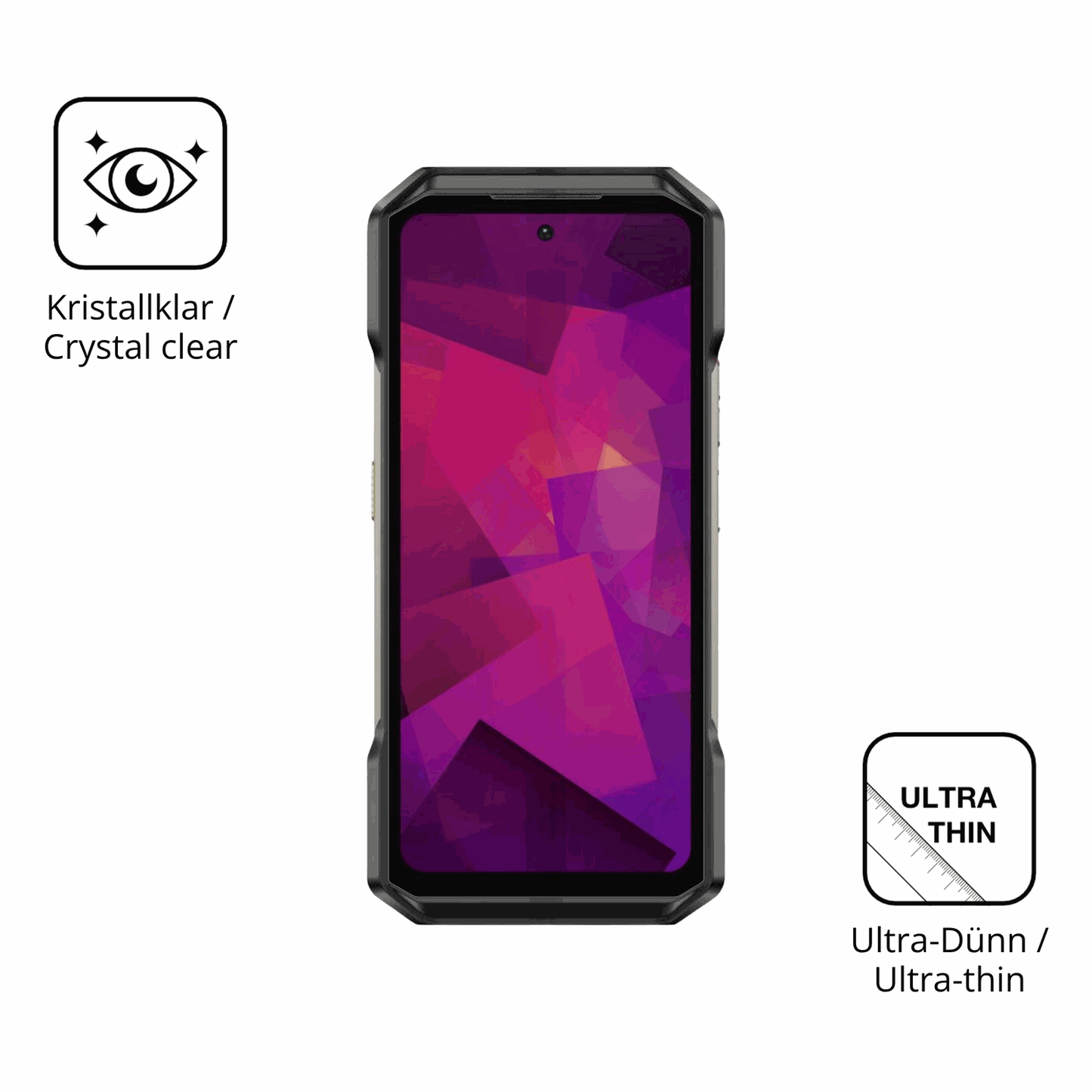 Dünne und klare Folie passend zugeschnitten für Ulefone Armor 27T Pro Plus