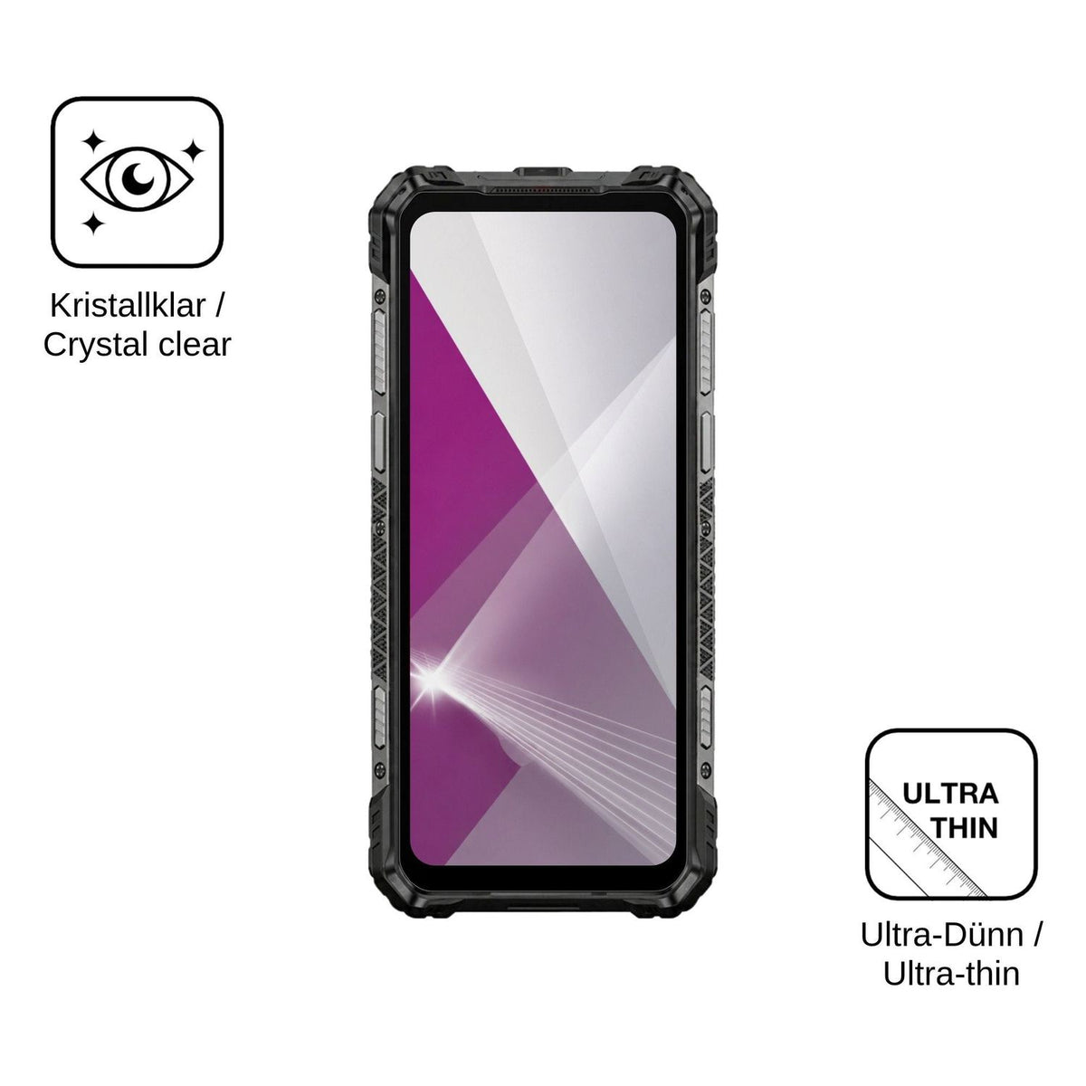 4x Schutzfolie klar für Ulefone Armor 35 Pro Display-Schutzfolie