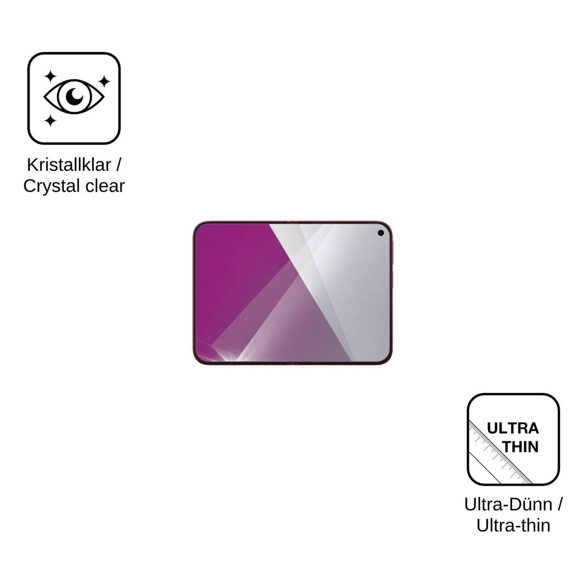 2x Schutzfolie klar für Xiaomi 18 Fold Innenseite Display-Schutzfolie