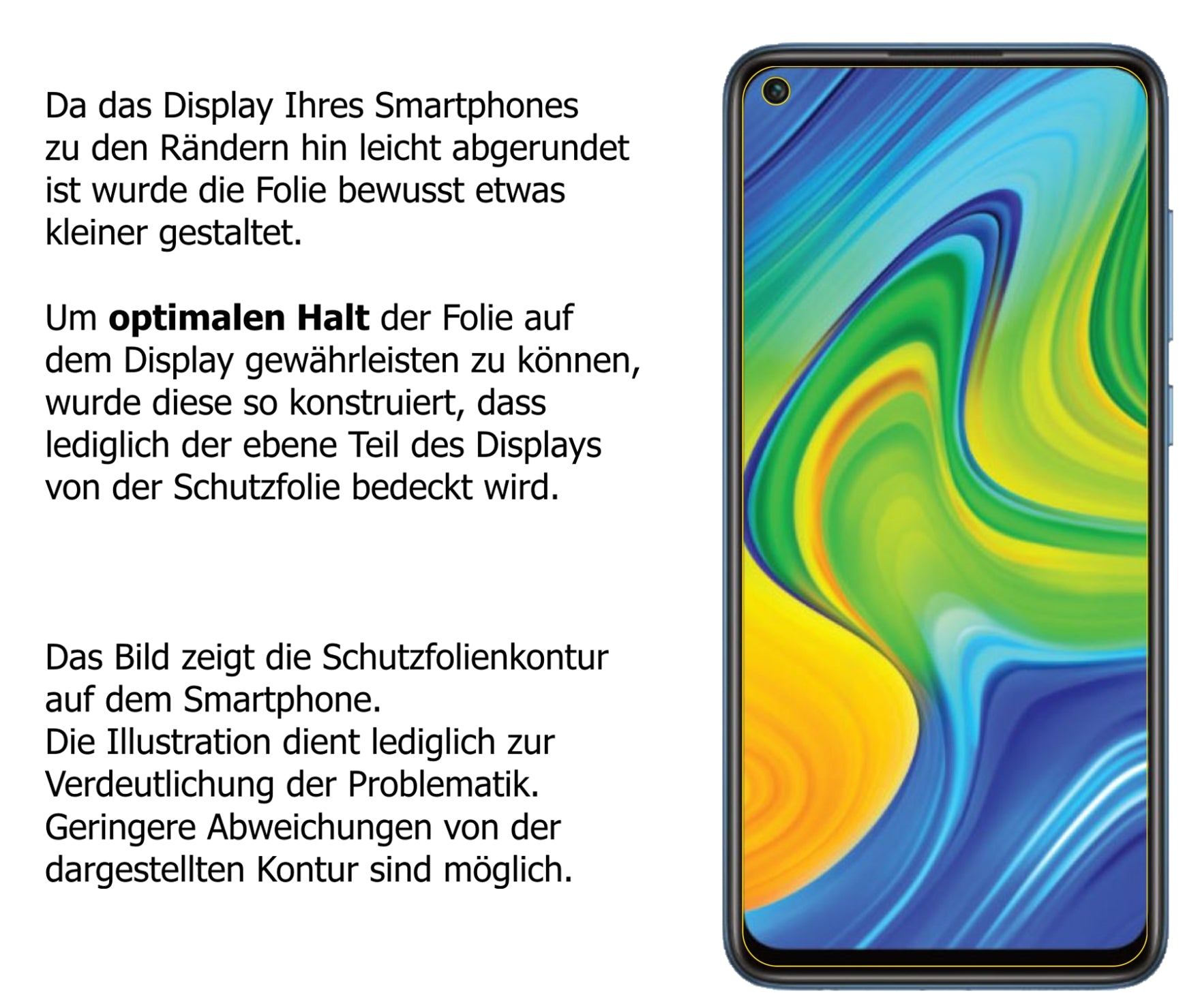 Dünne und klare Folie passend zugeschnitten für Xiaomi Redmi 10X 4G