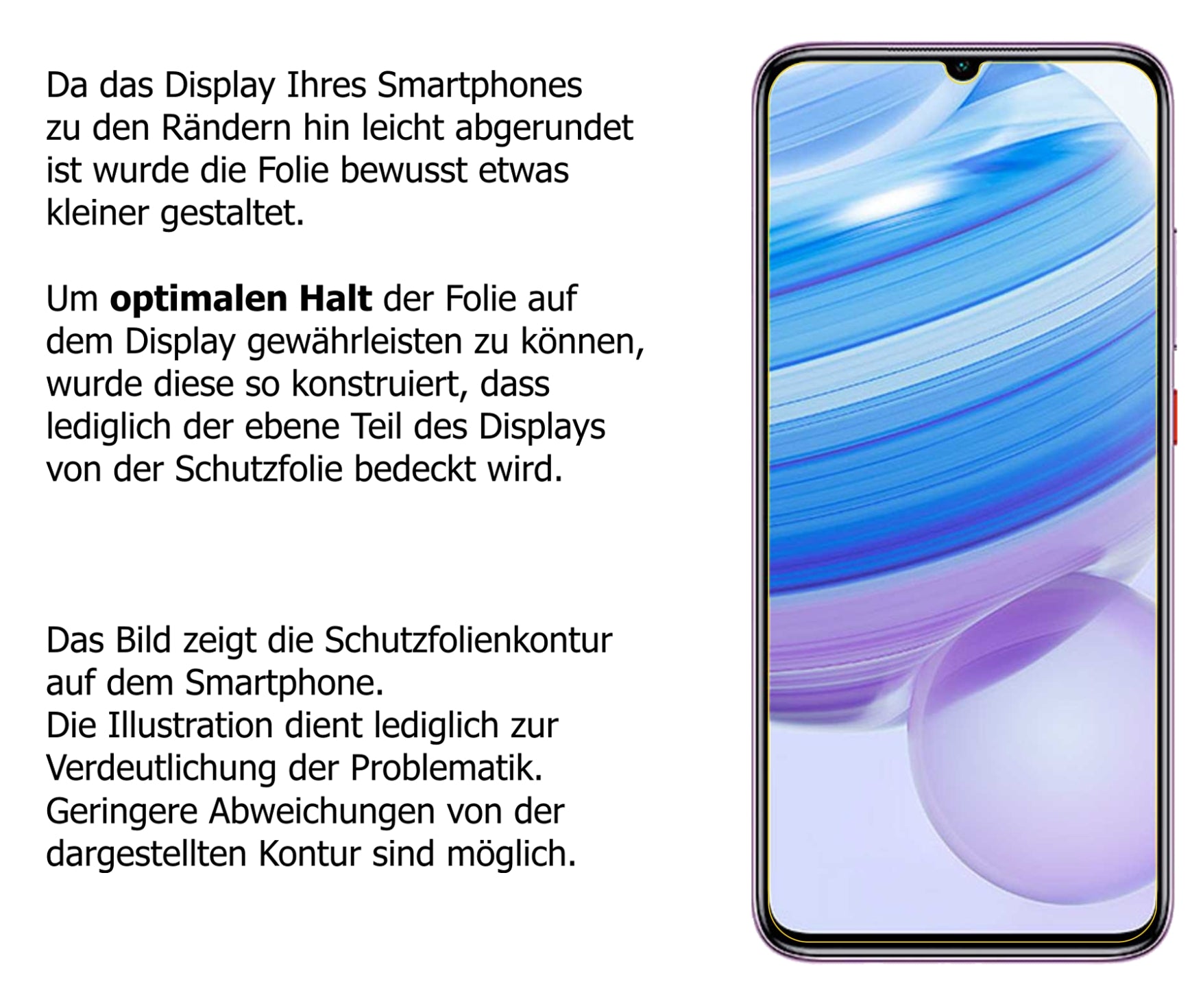 Dünne und klare Folie passend zugeschnitten für Xiaomi Redmi 10X 5G