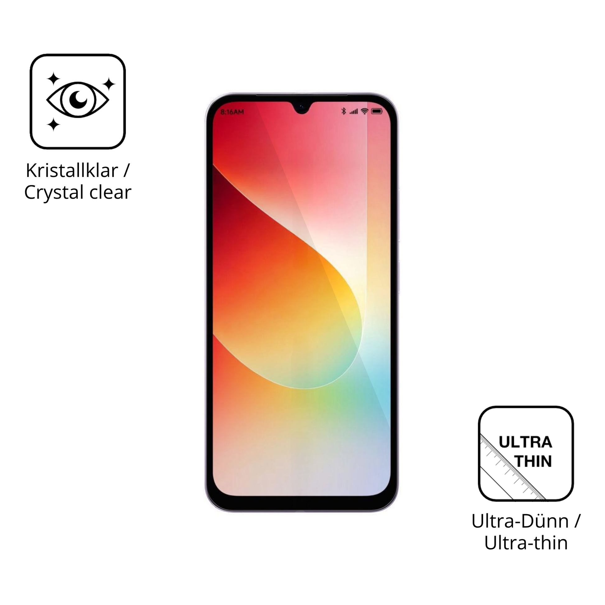Dünne und klare Folie passend zugeschnitten für Xiaomi Redmi 15A 5G