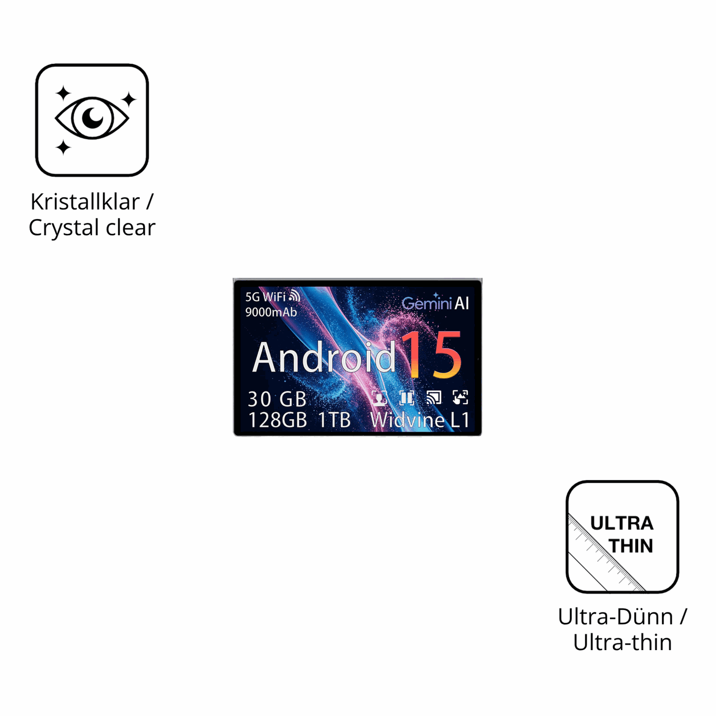 Dünne und klare Folie passend zugeschnitten für ZENTALITY C-710 P max