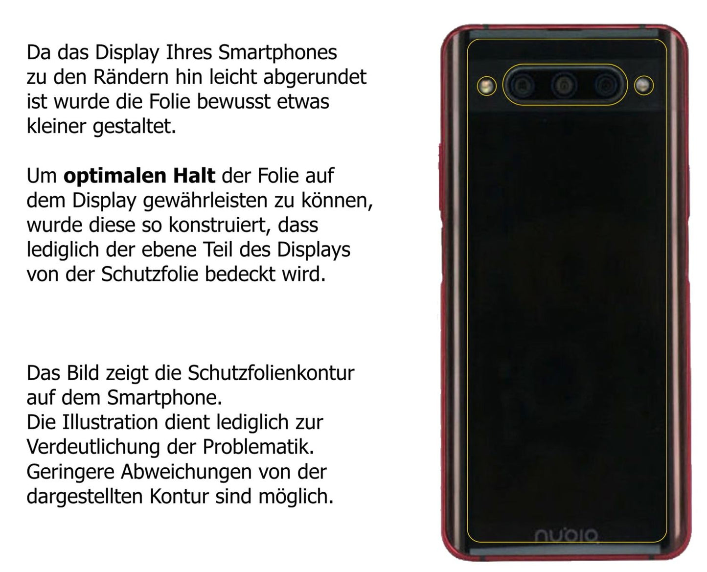Dünne und klare Folie passend zugeschnitten für ZTE nubia Z20 Rückseite