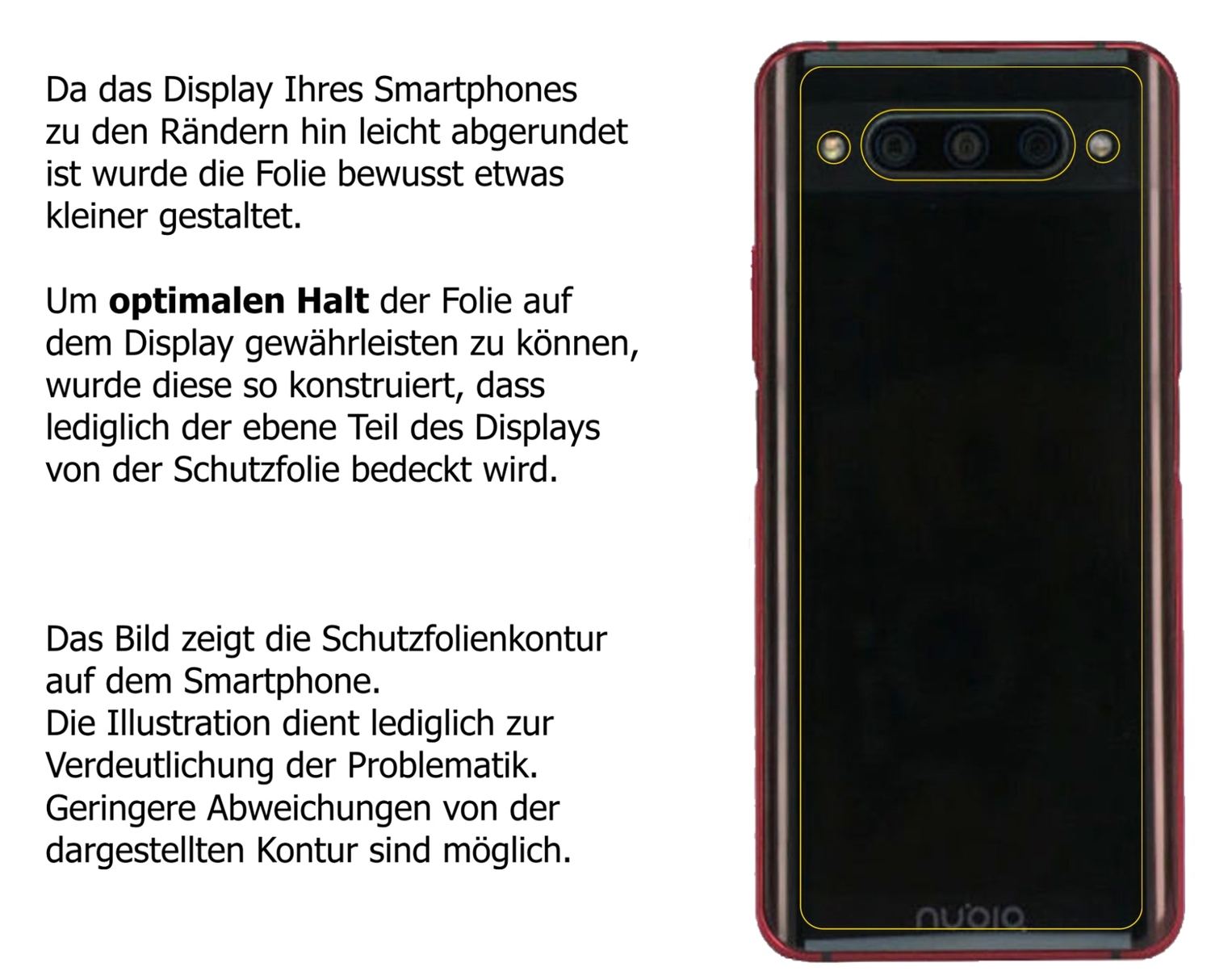 Dünne und klare Folie passend zugeschnitten für ZTE nubia Z20 Rückseite