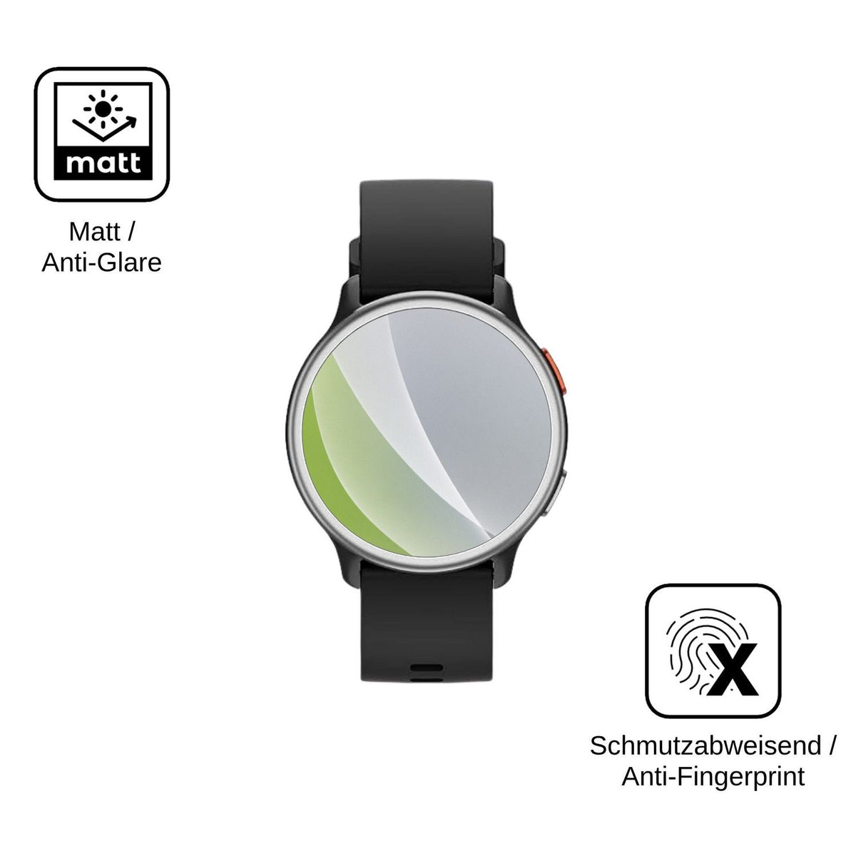 6x Schutzfolie matt für aeac 1.27 Smartwatch Display-Schutzfolie