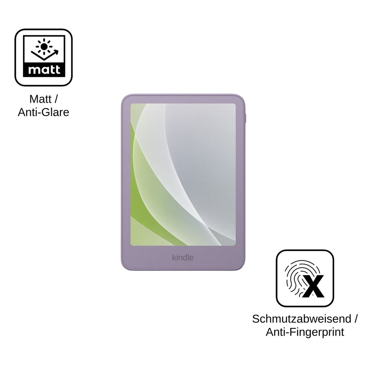 2x Schutzfolie matt für Amazon Kindle Paperwhite 2026 Display-Schutzfolie