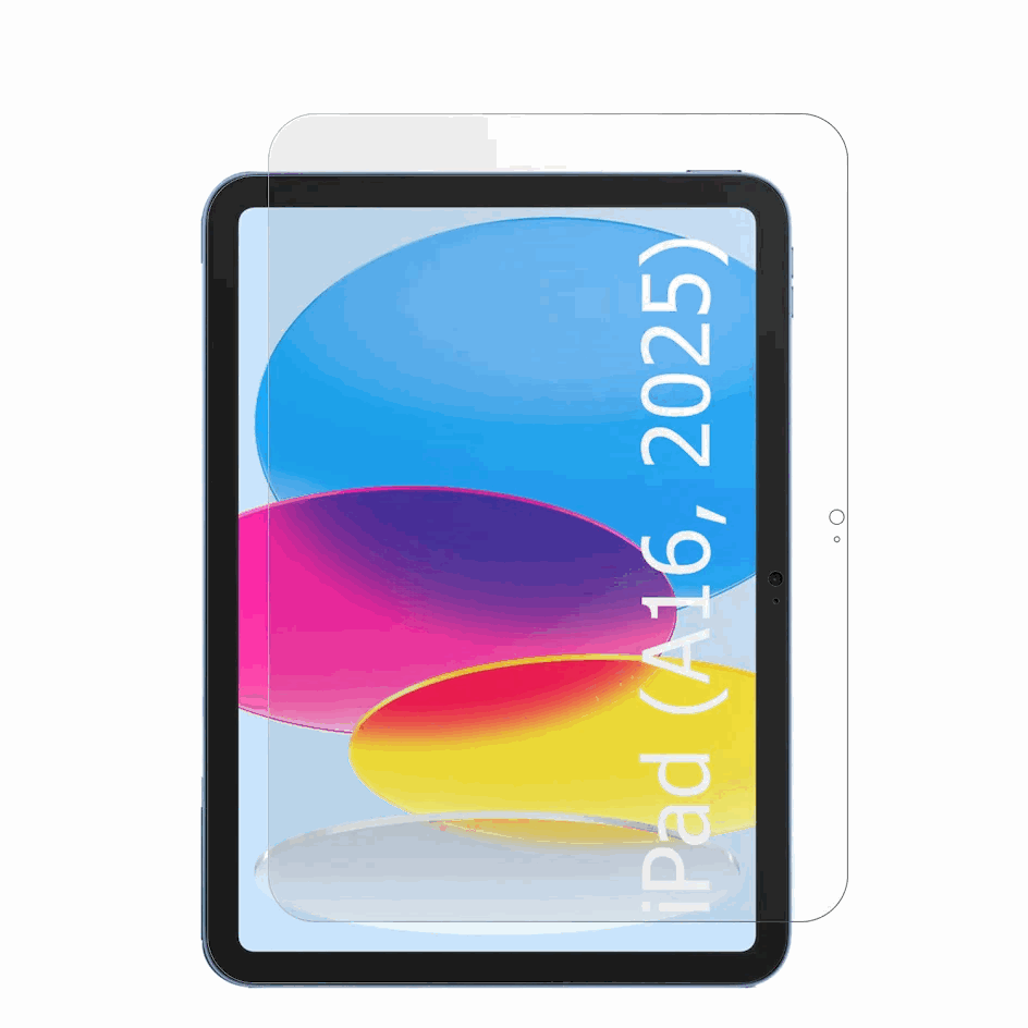 Dünne und entspiegelnde Folie passend zugeschnitten für Apple iPad 11 Zoll A16 11. Gen 2025
