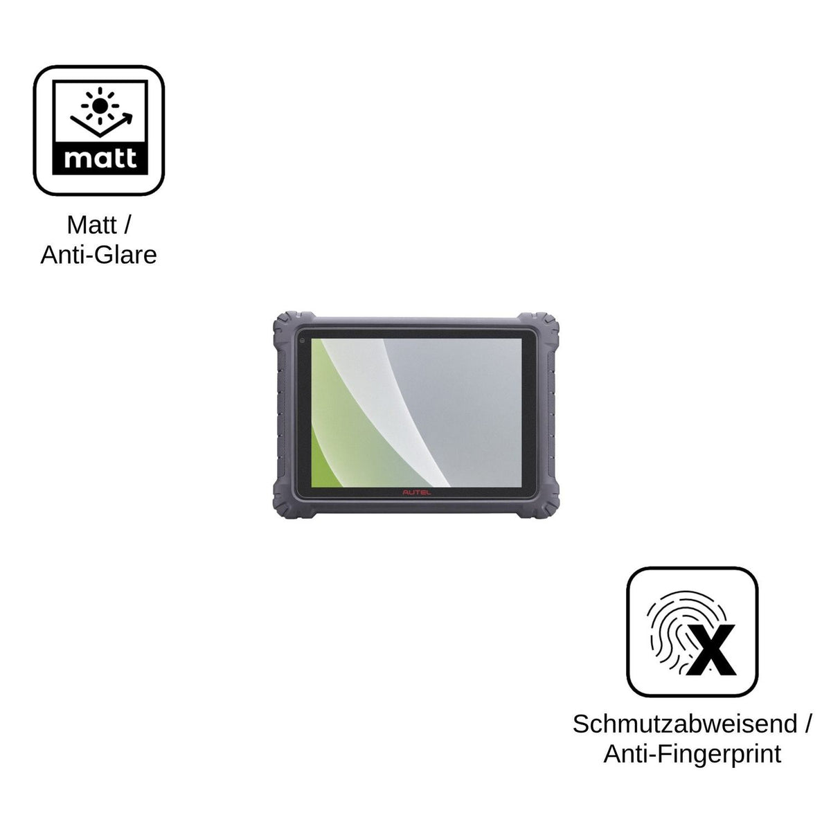2x Schutzfolie matt für Autel MaxiSys MS909 Display-Schutzfolie