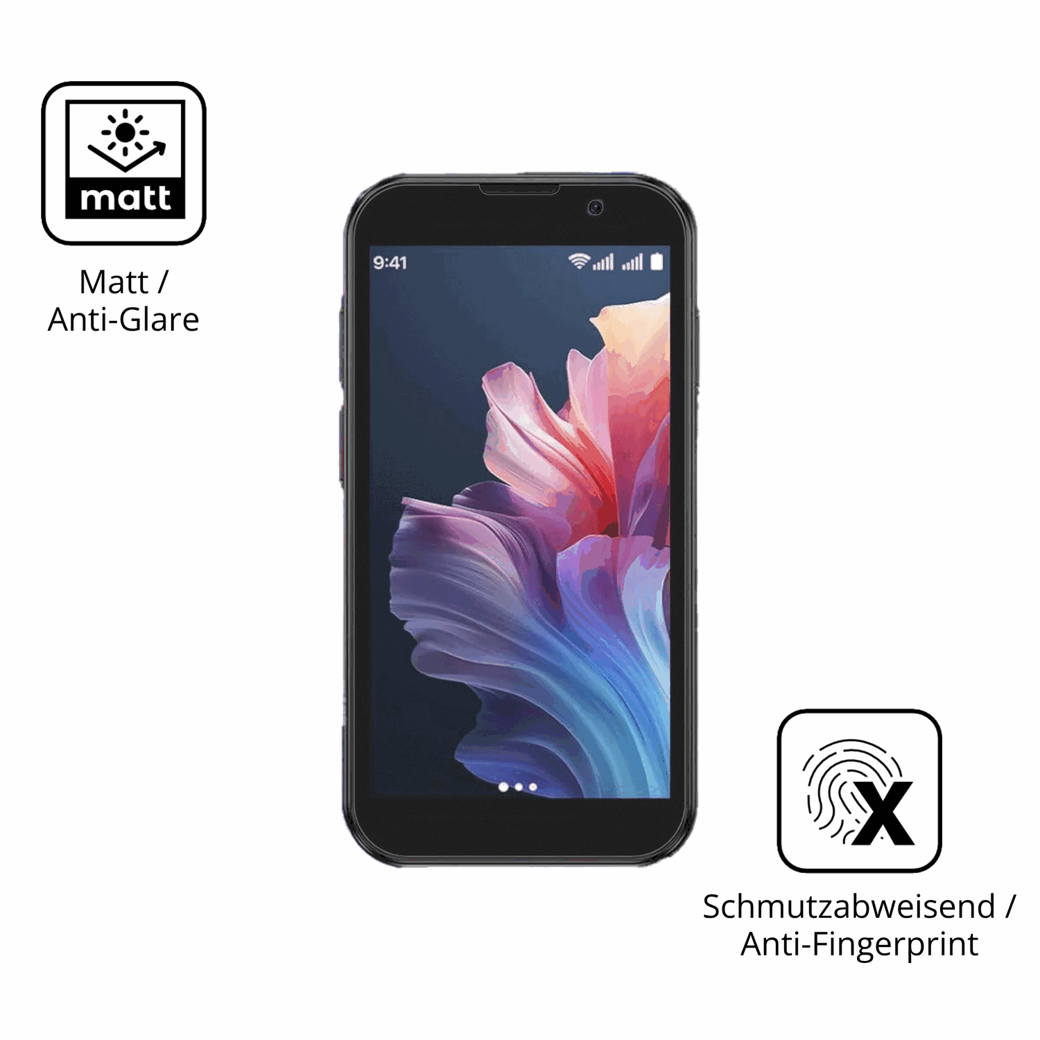 Dünne und entspiegelnde Folie passend zugeschnitten für BLKE S 18 Pro Mini Smartphone