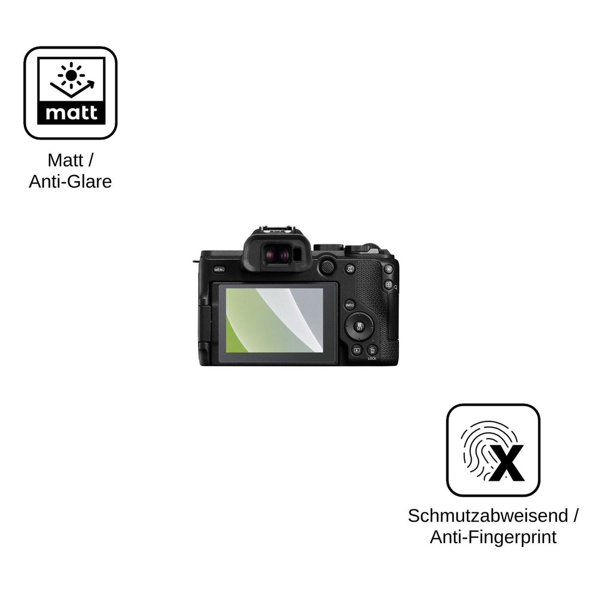 4x Schutzfolie matt für Canon EOS R8 Mark II Display-Schutzfolie