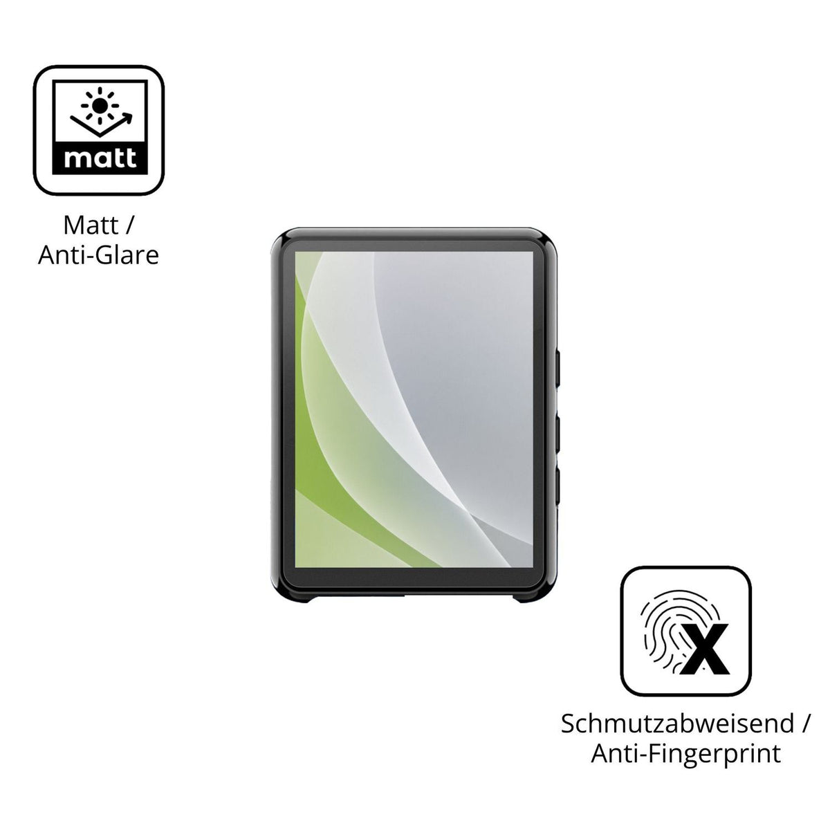 Dünne und entspiegelnde Folie passend zugeschnitten für Cetoon T58-1 MP3-Player