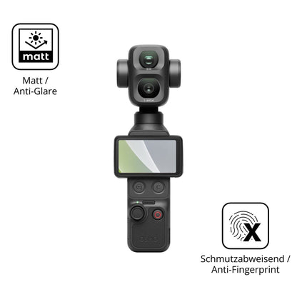 Dünne und entspiegelnde Folie passend zugeschnitten für DJI Osmo Pocket 4P