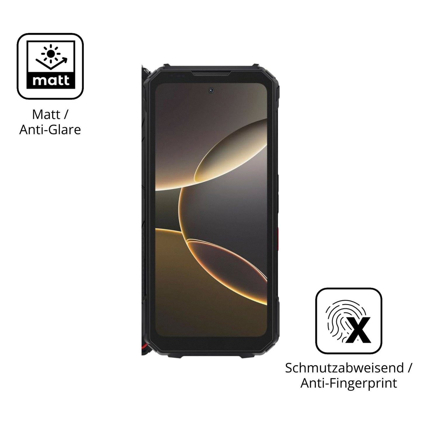 Dünne und entspiegelnde Folie passend zugeschnitten für DOOGEE V Max LR 5G