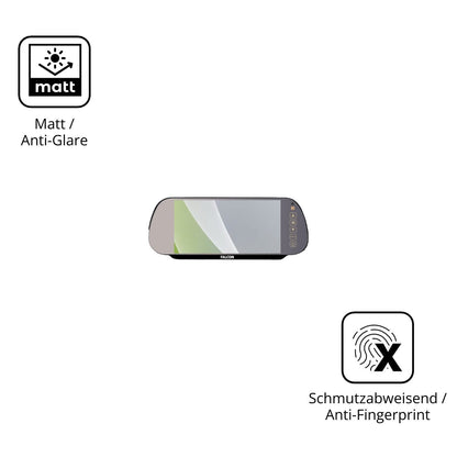 Dünne und entspiegelnde Folie passend zugeschnitten für Falcon Mirror FN-HDMWC7