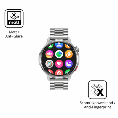 Dünne und entspiegelnde Folie passend zugeschnitten für Fitdafit 1.52 Zoll Smartwatch