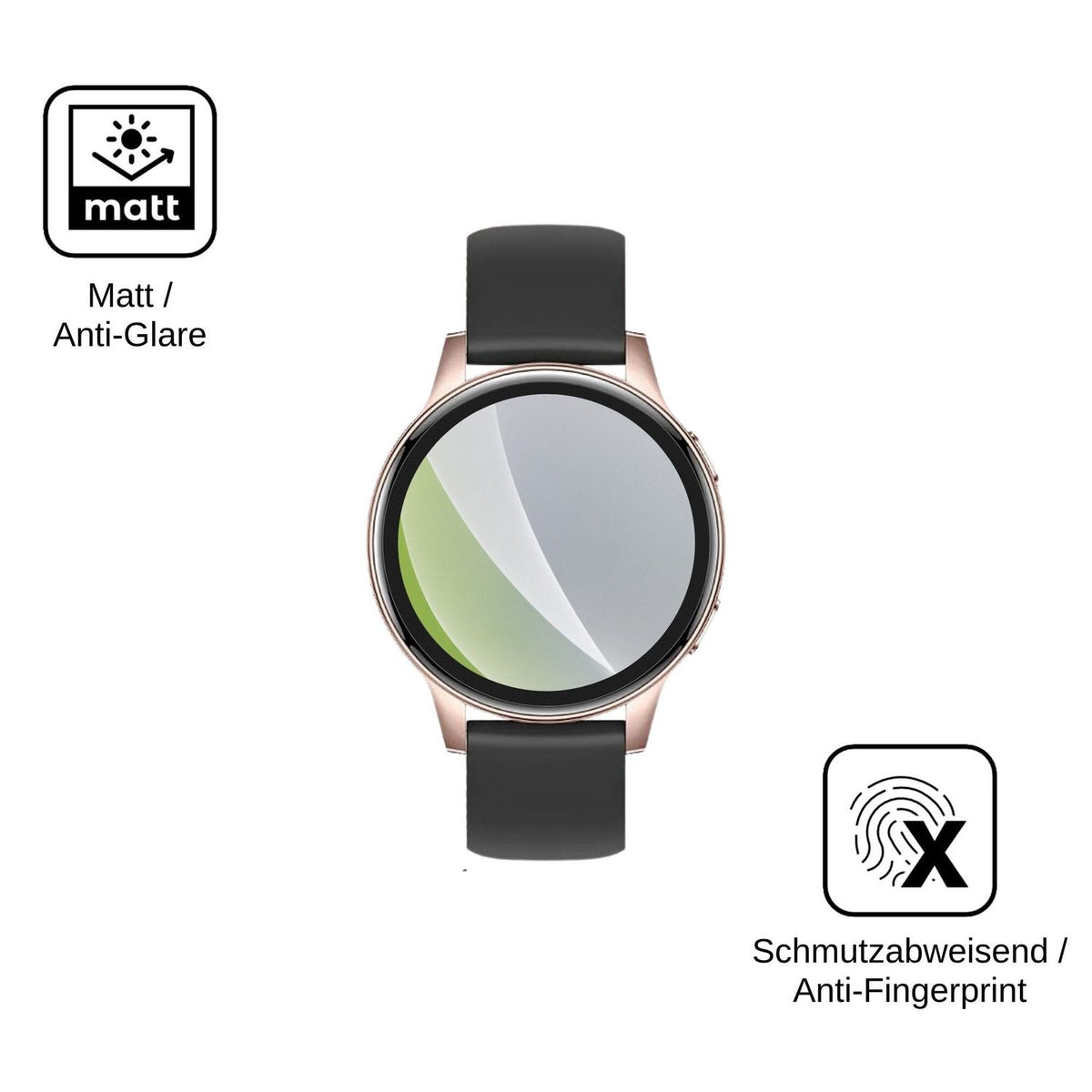 6x Schutzfolie matt für Fitdafit Smartwatch Damen Rund 1.27" HD Display-Schutzfolie