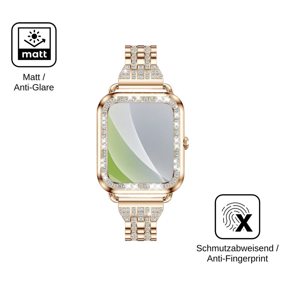 6x Schutzfolie matt für Fitonyo Smartwatch 1.29 Display-Schutzfolie