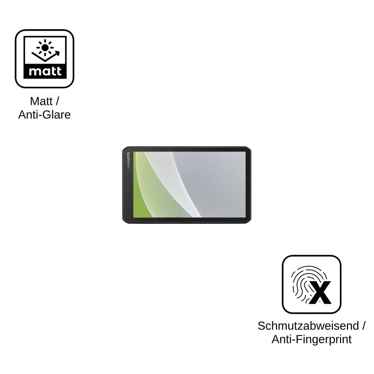 2x Schutzfolie matt für Garmin CamperCam 795 Display-Schutzfolie