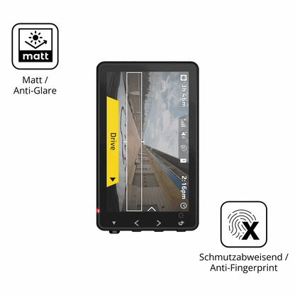 Dünne und entspiegelnde Folie passend zugeschnitten für Garmin Catalyst 2