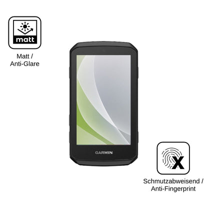 2x Schutzfolie matt für Garmin Edge 1060 Display-Schutzfolie