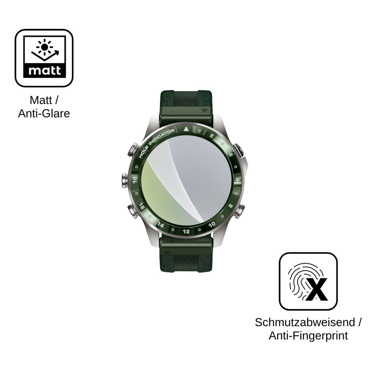 6x Schutzfolie matt für Garmin MARQ Golfer Gen 3 Display-Schutzfolie