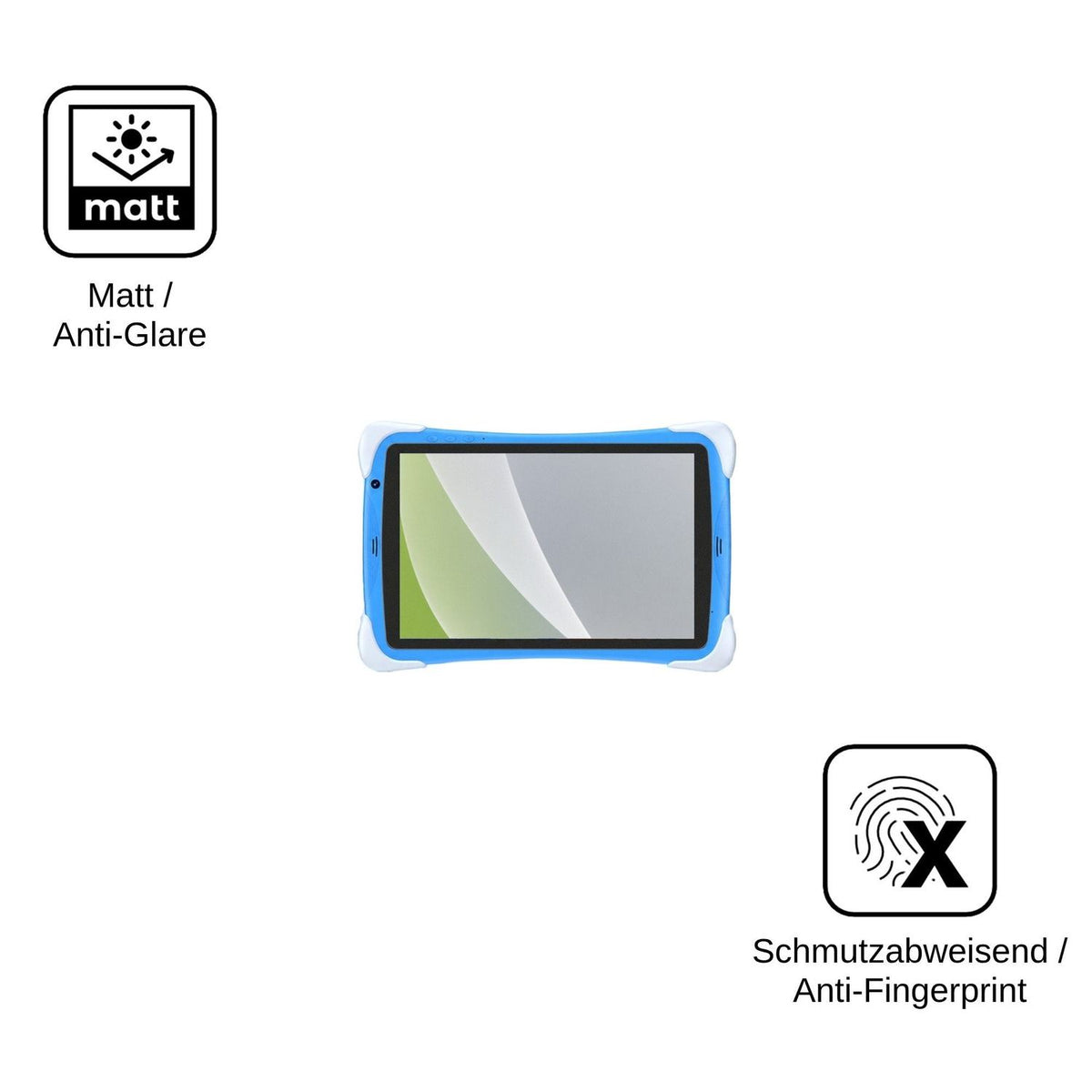 2x Schutzfolie matt für Gezoon Kinder Tab 10 Display-Schutzfolie