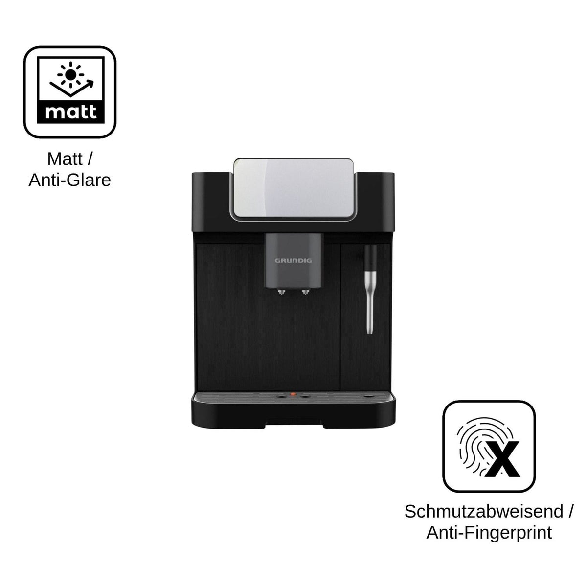 2x Schutzfolie matt für Grundig KVA 6230 Display-Schutzfolie