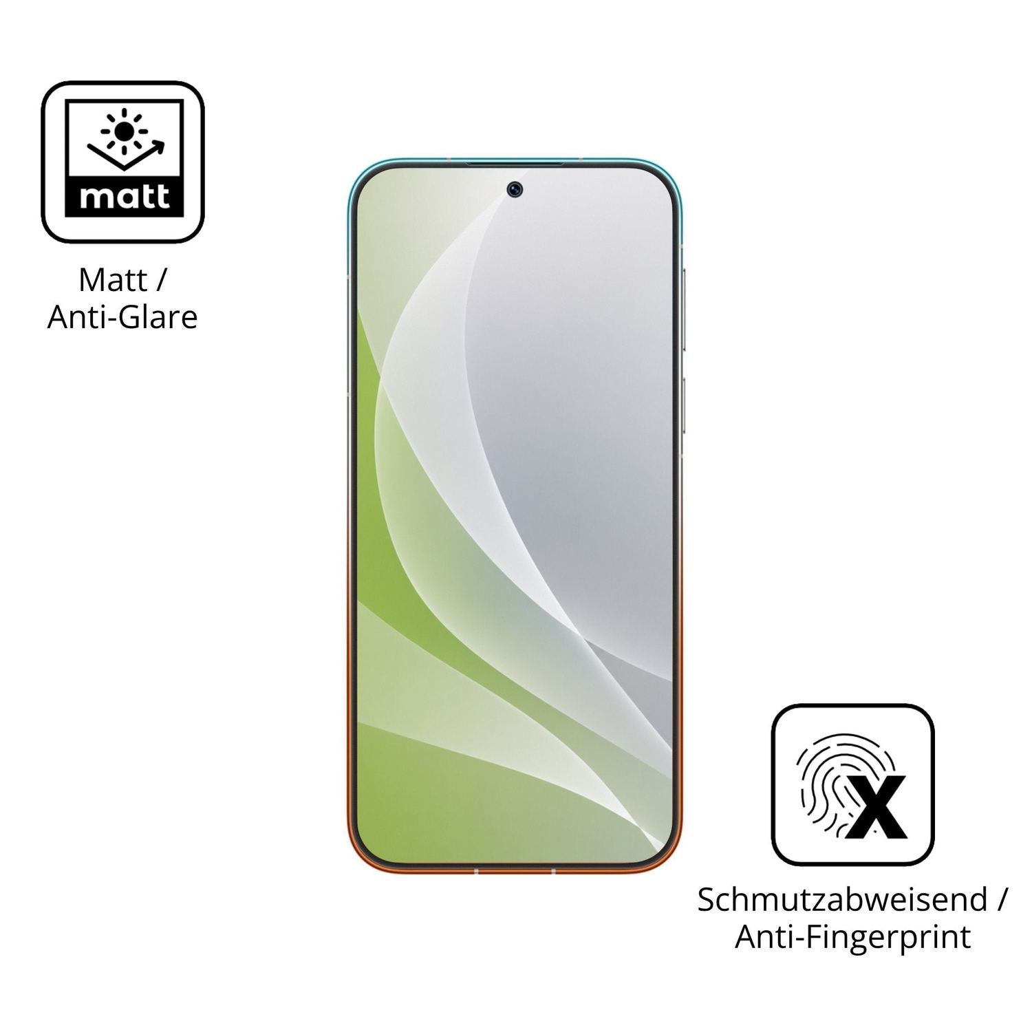Dünne und entspiegelnde Folie passend zugeschnitten für Huawei Pura 90s Pro Max