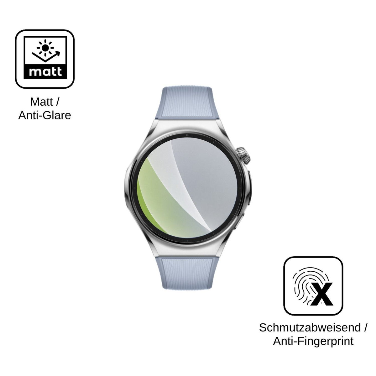 6x Schutzfolie matt für Huawei Watch 6 46 mm Display-Schutzfolie