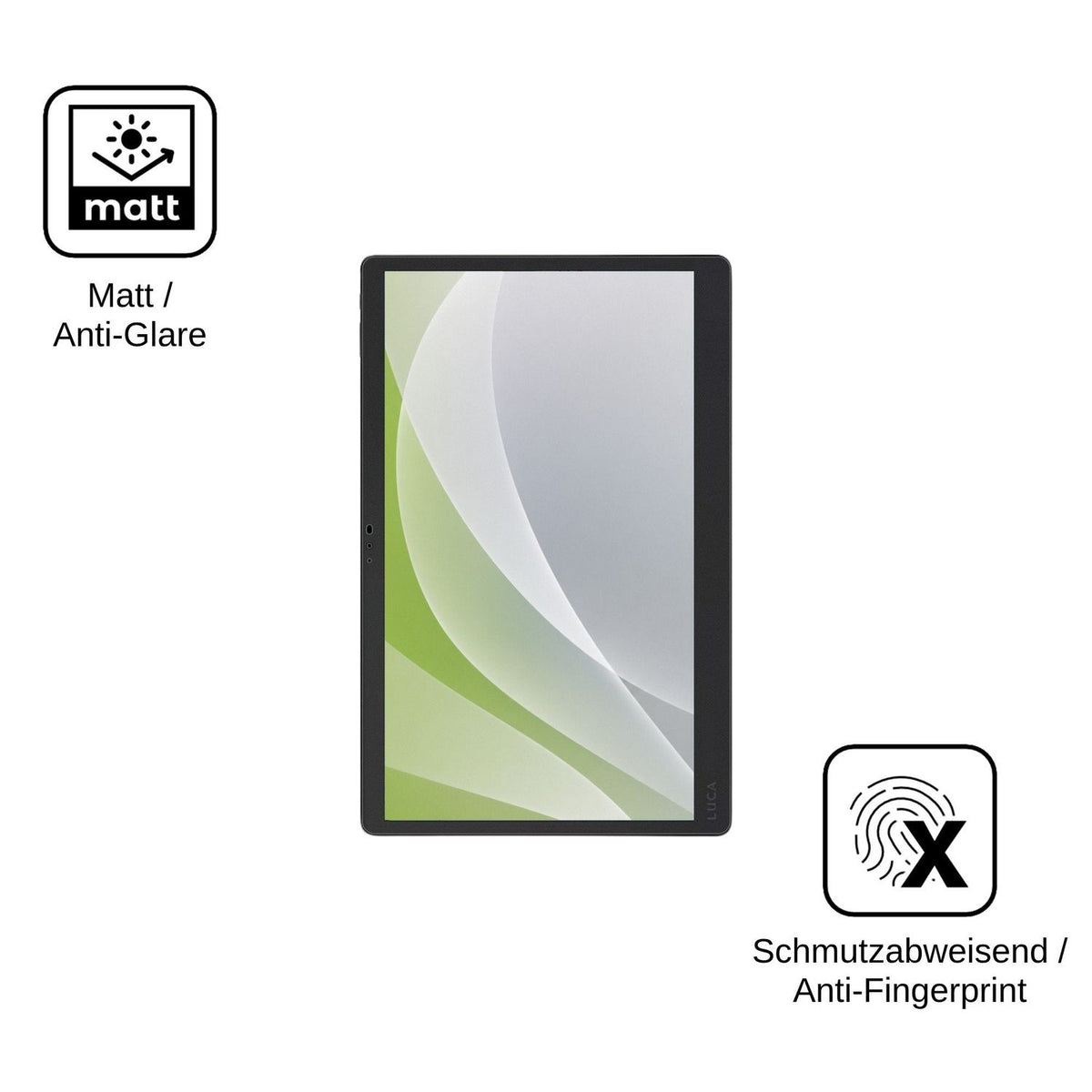2x Schutzfolie matt für Iris Ohyama Luca TM15F1Q74-V1H Display-Schutzfolie