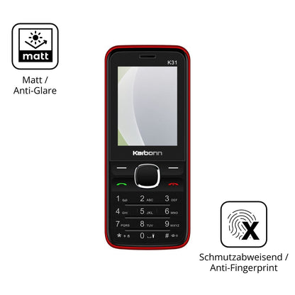 Dünne und entspiegelnde Folie passend zugeschnitten für Karbonn K31