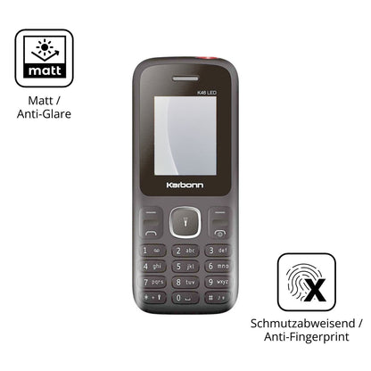Dünne und entspiegelnde Folie passend zugeschnitten für Karbonn K46 LED