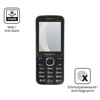Dünne und entspiegelnde Folie passend zugeschnitten für Karbonn K490 Plus