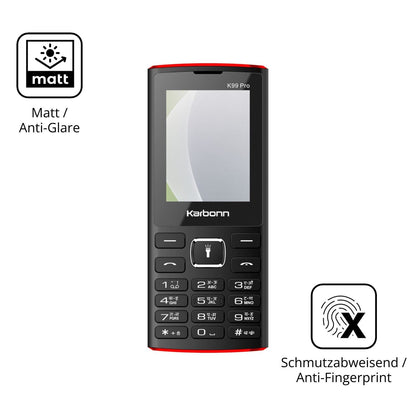 Dünne und entspiegelnde Folie passend zugeschnitten für Karbonn K99 Pro