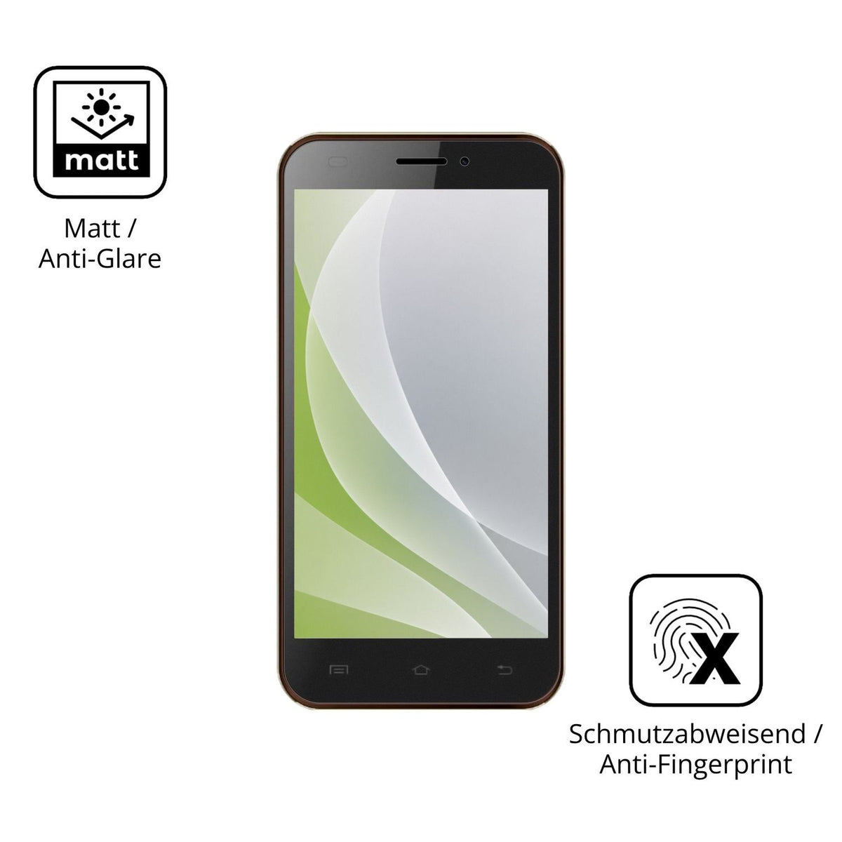 Dünne und entspiegelnde Folie passend zugeschnitten für Karbonn Titanium S200 HD