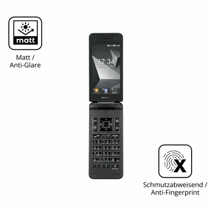 Dünne und entspiegelnde Folie passend zugeschnitten für Kyocera Digno Keitai 4